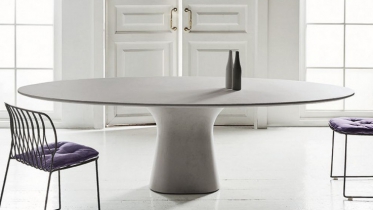 Concrete table in concrete, wood or glas2