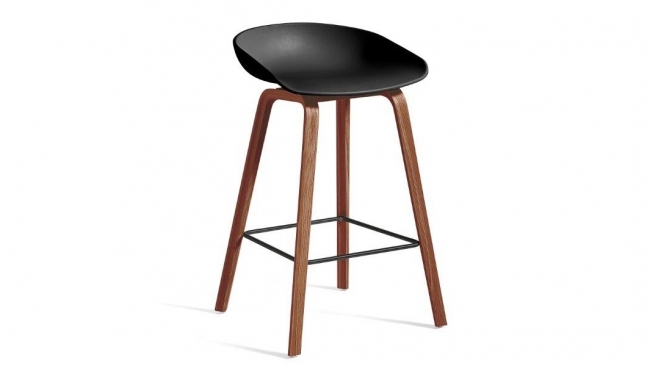 HAY About a Stool AAS32 wood-polypropylene shell