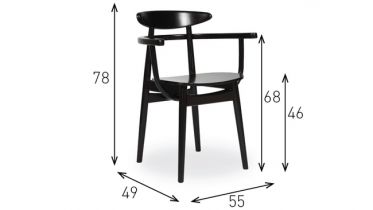 stoel met armleuningen scandinavische stijl | art 04.A7 0322