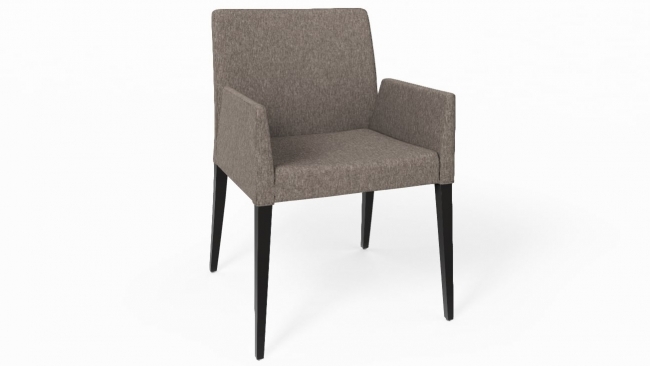 houten stoel met stof of leder en armleuningen - art 12.209A