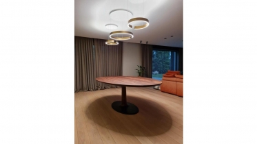 ovale tafel met centrale kolom | klantreferentie 77