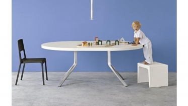 ronde tafel wit uitschuifbaar - art 10.10012