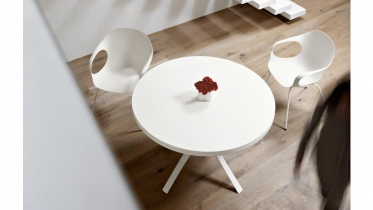 ronde tafel wit uitschuifbaar - art 10.10012