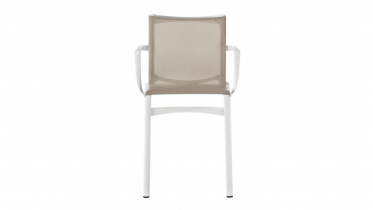 stoel in aluminium en netbekleding, armleuningen | art 14.417/440/4592