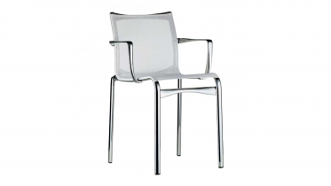 stoel in aluminium en netbekleding, armleuningen | art 14.417/440/4592
