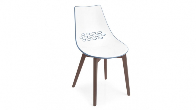 chaise en bois et assise bicolor | art 43.1486