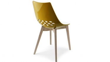 chaise en bois et assise bicolor | art 43.14862